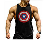 KOSMO MASA Skull Mens Tank Tops Shirt Bodybuilding Fitness Singlet Workout Tank Top Cotton Sleeveless Muscle Vest for Men MC0334