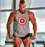 KOSMO MASA Skull Mens Tank Tops Shirt Bodybuilding Fitness Singlet Workout Tank Top Cotton Sleeveless Muscle Vest for Men MC0334