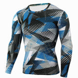 Men Compression sportswear Run Suits Clothes Sports Set Long t shirt And leggings Gym Fitness workout Tights clothing base layer