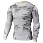 Men Compression sportswear Run Suits Clothes Sports Set Long t shirt And leggings Gym Fitness workout Tights clothing base layer