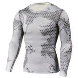 Men Compression sportswear Run Suits Clothes Sports Set Long t shirt And leggings Gym Fitness workout Tights clothing base layer