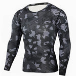 Men Compression sportswear Run Suits Clothes Sports Set Long t shirt And leggings Gym Fitness workout Tights clothing base layer