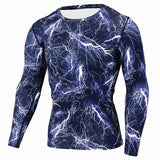 Men Compression sportswear Run Suits Clothes Sports Set Long t shirt And leggings Gym Fitness workout Tights clothing base layer
