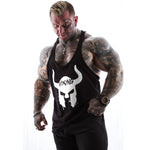 New 2019 Brand clothing Bodybuilding Fitness Tank Top Men workout VIKING print Vest Stringer wear Undershirt