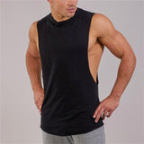 New Summer Gyms Fitness Bodybuilding Tank Tops Stringer fashion mens workout clothing Loose open side sleeveless shirts Vest