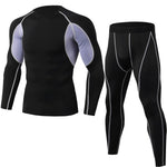 2019 Sports Suit Men Long Sleeve Running Sets Quick Dry Basketball Gym Jogging Suit Compression Yoga Fitness Tracksuit Clothing