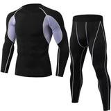 2019 Sports Suit Men Long Sleeve Running Sets Quick Dry Basketball Gym Jogging Suit Compression Yoga Fitness Tracksuit Clothing