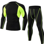 2019 Sports Suit Men Long Sleeve Running Sets Quick Dry Basketball Gym Jogging Suit Compression Yoga Fitness Tracksuit Clothing