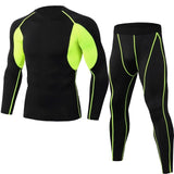 2019 Sports Suit Men Long Sleeve Running Sets Quick Dry Basketball Gym Jogging Suit Compression Yoga Fitness Tracksuit Clothing