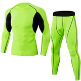 2019 Sports Suit Men Long Sleeve Running Sets Quick Dry Basketball Gym Jogging Suit Compression Yoga Fitness Tracksuit Clothing