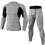 2019 Sports Suit Men Long Sleeve Running Sets Quick Dry Basketball Gym Jogging Suit Compression Yoga Fitness Tracksuit Clothing