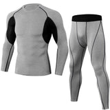 2019 Sports Suit Men Long Sleeve Running Sets Quick Dry Basketball Gym Jogging Suit Compression Yoga Fitness Tracksuit Clothing