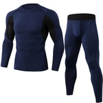2019 Sports Suit Men Long Sleeve Running Sets Quick Dry Basketball Gym Jogging Suit Compression Yoga Fitness Tracksuit Clothing