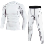 2019 Sports Suit Men Long Sleeve Running Sets Quick Dry Basketball Gym Jogging Suit Compression Yoga Fitness Tracksuit Clothing