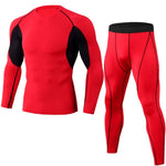 2019 Sports Suit Men Long Sleeve Running Sets Quick Dry Basketball Gym Jogging Suit Compression Yoga Fitness Tracksuit Clothing