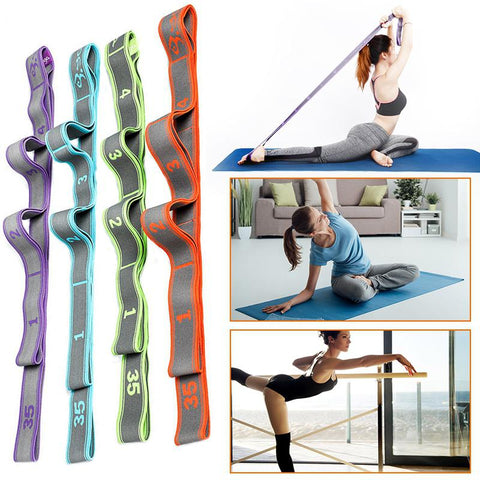 Yoga Belts Adjustable Exercise Stretch Strap Fitness Elastic Yoga Belt Waist Leg Resistance Gym Rope On For Beginner Children