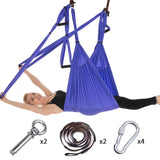 Full Set 6 Handles Anti-gravity Aerial Yoga Hammock Flying Swing Trapeze Yoga Inversion Exercises Device Home GYM Hanging Belt