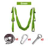 Full Set 6 Handles Anti-gravity Aerial Yoga Hammock Flying Swing Trapeze Yoga Inversion Exercises Device Home GYM Hanging Belt