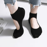 Hot Sale New 1pair Wear-resisting Backless Antibacterial Ankle Yoga Socks Cotton Anti-slip Ballet Pilates Dacing Barre Sock