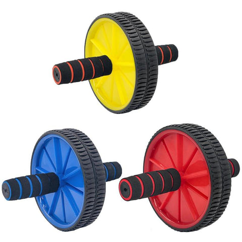 2019 New Double-wheeled Updated Abdominal Press Wheel Rollers Exercise Equipment for Home Gym Body Building Fitness