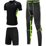 5PCS Set Men's Compression GYM Tights Sports Sportswear Suits Training Clothes Suits Workout Jogging Clothing Tracksuit Sports