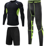 5PCS Set Men's Compression GYM Tights Sports Sportswear Suits Training Clothes Suits Workout Jogging Clothing Tracksuit Sports