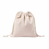 Small Pocket Canvas Drawstring Bag Solid Drawstring Backpack Pouch String Sack Sports Linen Bag For Women 2019 Draw String Bags