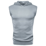 Mens Muscle Hoodie Tank Tops Sleeveless Bodybuilding Gym Workout Fitness Shirts Vest  Masculina Tops Men's Clothing