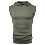 Mens Muscle Hoodie Tank Tops Sleeveless Bodybuilding Gym Workout Fitness Shirts Vest  Masculina Tops Men's Clothing