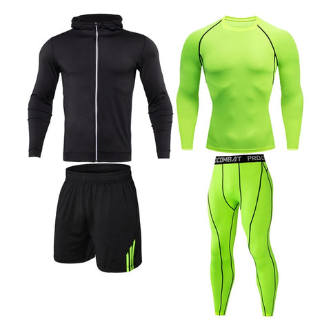 Sports clothing Men's Gym training Fitness sportswear Athletic physical workout Clothes Suits Running jogging Tracksuit Dry Fit