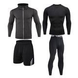 Sports clothing Men's Gym training Fitness sportswear Athletic physical workout Clothes Suits Running jogging Tracksuit Dry Fit