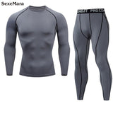 Sports clothing Men's Gym training Fitness sportswear Athletic physical workout Clothes Suits Running jogging Tracksuit Dry Fit