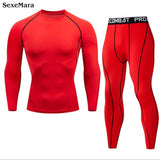 Sports clothing Men's Gym training Fitness sportswear Athletic physical workout Clothes Suits Running jogging Tracksuit Dry Fit