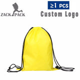 Zackpack Drawstring Bag Sports Waterproof Backpack Bundle Pocket Custom Printing Logo for Men Women Students