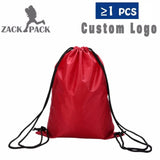 Zackpack Drawstring Bag Sports Waterproof Backpack Bundle Pocket Custom Printing Logo for Men Women Students