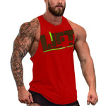 Men Gym Singlet Tank Tops Loose Breathable Bodybuilding Tops for Summer KNG88