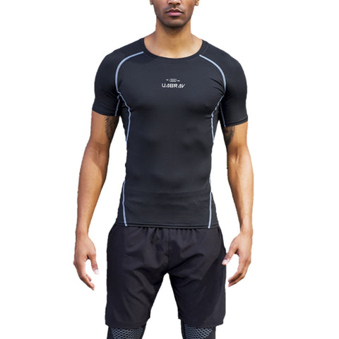 Summer Outdoor Sports Fitness Suit Men's Speed Dry T-shirt Tight Clothes Leisure Suit gym clothing men men jogging suit