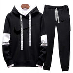 2019Spring and Autumn Men's Brand Clothing Casual Sweatshirt Set Men's Sportswear Hoodie Two-piece Running Jogging Sports Set