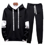 2019Spring and Autumn Men's Brand Clothing Casual Sweatshirt Set Men's Sportswear Hoodie Two-piece Running Jogging Sports Set