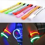 2Pcs Night Running LED Reflective Light Arm Armband Strap Safety Belt Outdoor Fitness Arn Strap Wristband Wrist Bracelets