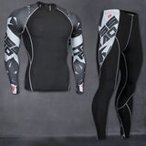 Men's Sportswear Compression Suits Training Clothing Set Training Jogging Sports Running Workout Gym Tights Dry Fit Plus Size