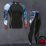 Men's Sportswear Compression Suits Training Clothing Set Training Jogging Sports Running Workout Gym Tights Dry Fit Plus Size