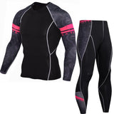 Men's Sportswear Compression Suits Training Clothing Set Training Jogging Sports Running Workout Gym Tights Dry Fit Plus Size