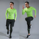 2019 Men's Running Sets Quick Dry 3pcs / sets Compression Sport Suits Basketball Tights Clothing Gym Fitness Jogging Sports