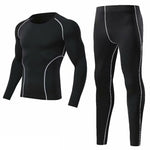 2 pieces / set of men's fitness sportswear gym fitness compression clothing running jogging sportswear sports fitness tights