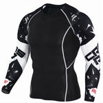 men's Long sleeves t-shirts Crossfit 2018 Fitness bodybuilding men t-shirts MMA Rashgard Fitness Clothing Sports Tops & Tees