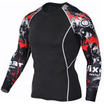 men's Long sleeves t-shirts Crossfit 2018 Fitness bodybuilding men t-shirts MMA Rashgard Fitness Clothing Sports Tops & Tees