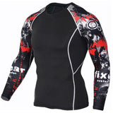 men's Long sleeves t-shirts Crossfit 2018 Fitness bodybuilding men t-shirts MMA Rashgard Fitness Clothing Sports Tops & Tees