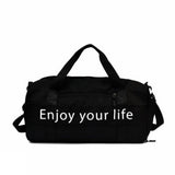 Women Pink Sports Bag Men Black Nylon Waterproof Gym Bag Independent Shoe Position Luggage Storage Handbag Outdoor Travel Bags