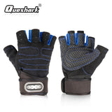 Men Fitness Training Half Finger Gloves Non-Slip Breathable Extended Wrist Support Bodybuilding Weightlifting Gloves